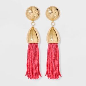 SUGARFIX by BaubleBar Threaded Tassel Statement Earrings